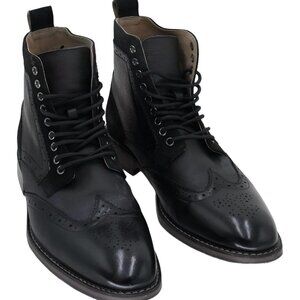 Stacy Adams Finnegan Wingtip Lace-Up Boots Black 11